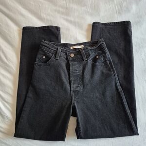 Levi's Black Ribcage Straight Ankle